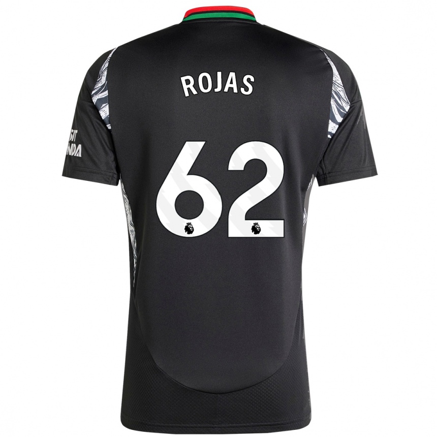 Kids Football Alexei Rojas #62 Black Away Jersey 2024/25 T-Shirt Za