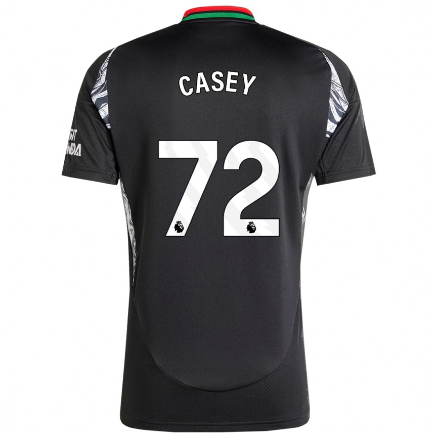 Kids Football Dan Casey #72 Black Away Jersey 2024/25 T-Shirt Za