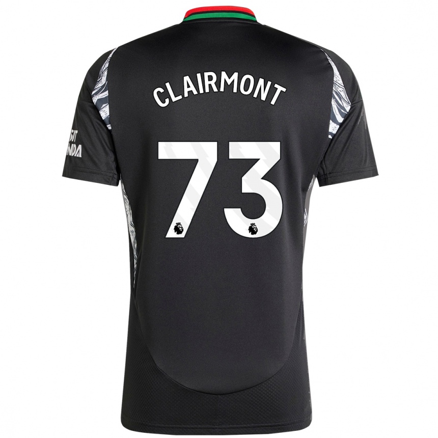 Kids Football Reece Clairmont #73 Black Away Jersey 2024/25 T-Shirt Za