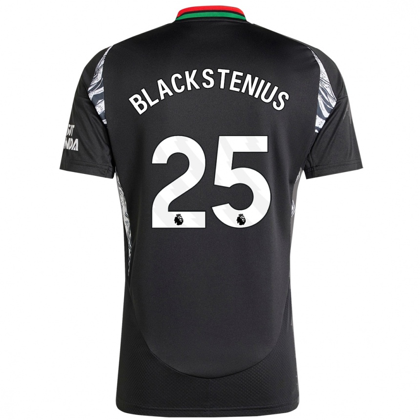 Kids Football Stina Blackstenius #25 Black Away Jersey 2024/25 T-Shirt Za