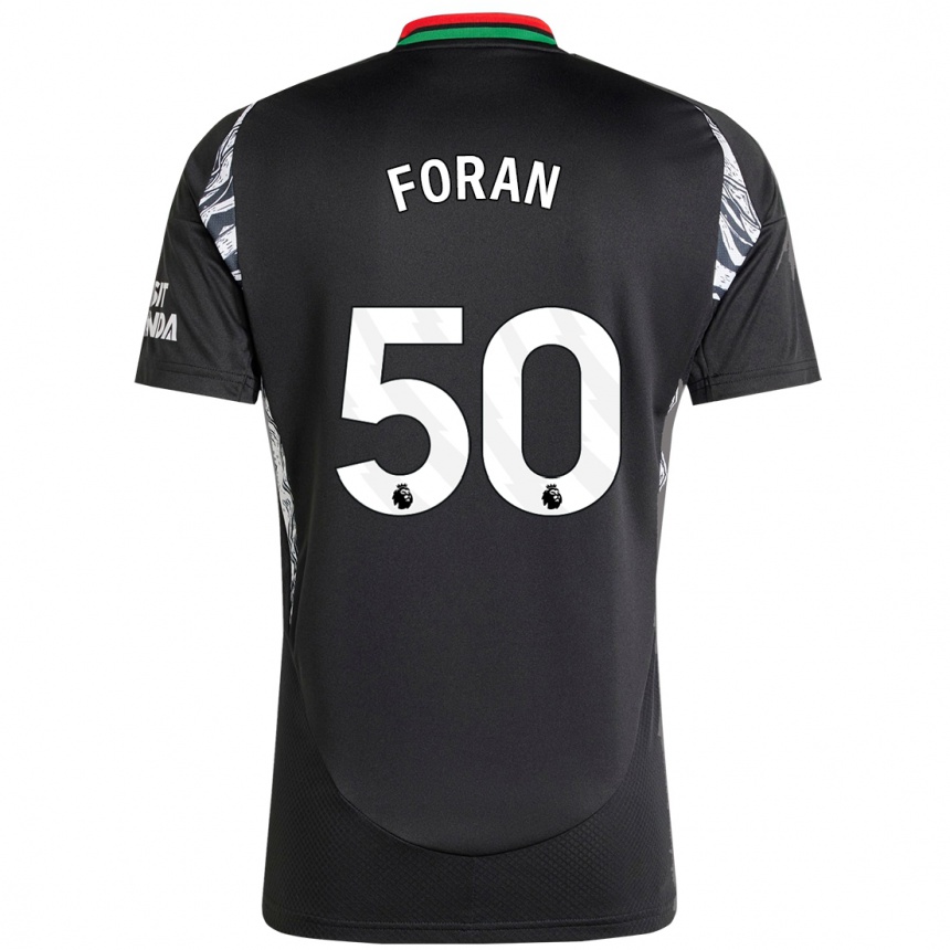 Kids Football Taylor Foran #50 Black Away Jersey 2024/25 T-Shirt Za