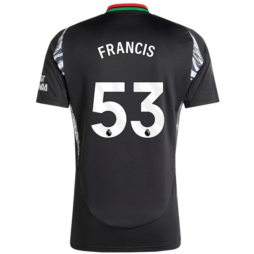 Kids Football Jack Henry Francis #53 Black Away Jersey 2024/25 T-Shirt Za