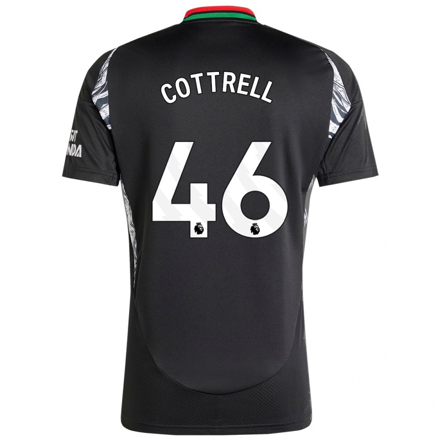 Kids Football Ben Cottrell #46 Black Away Jersey 2024/25 T-Shirt Za