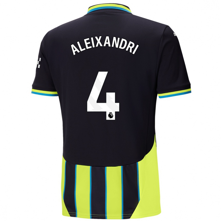 Kids Football Laia Aleixandri #4 Blue Yellow Away Jersey 2024/25 T-Shirt Za