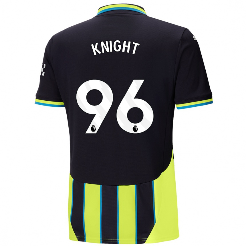 Kids Football Ben Knight #96 Blue Yellow Away Jersey 2024/25 T-Shirt Za