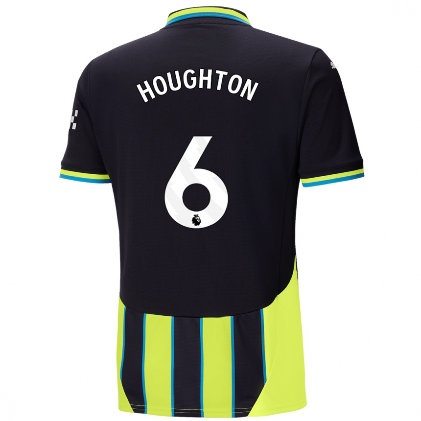 Kids Football Steph Houghton #6 Blue Yellow Away Jersey 2024/25 T-Shirt Za