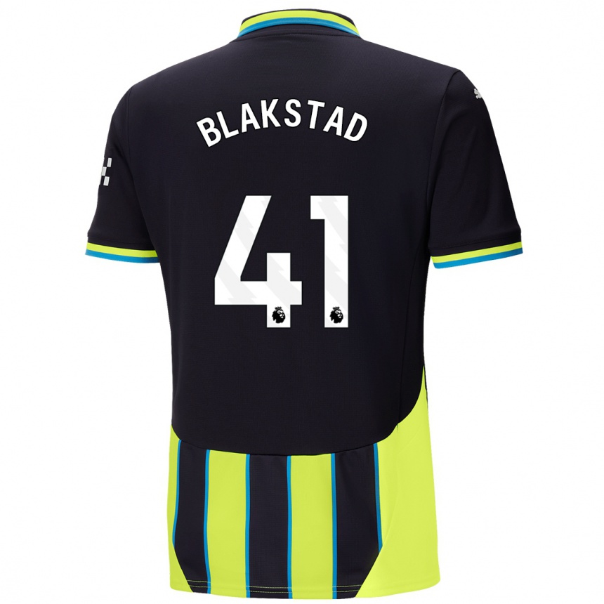 Kids Football Julie Blakstad #41 Blue Yellow Away Jersey 2024/25 T-Shirt Za