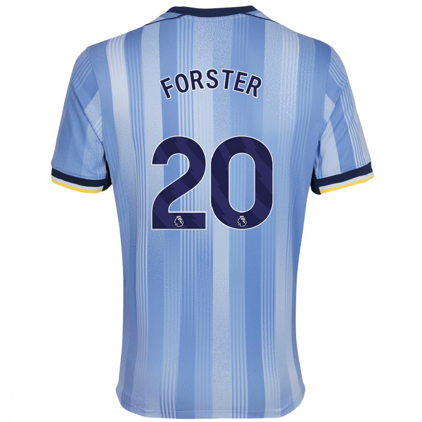 Kids Football Fraser Forster #20 Light Blue Away Jersey 2024/25 T-Shirt Za