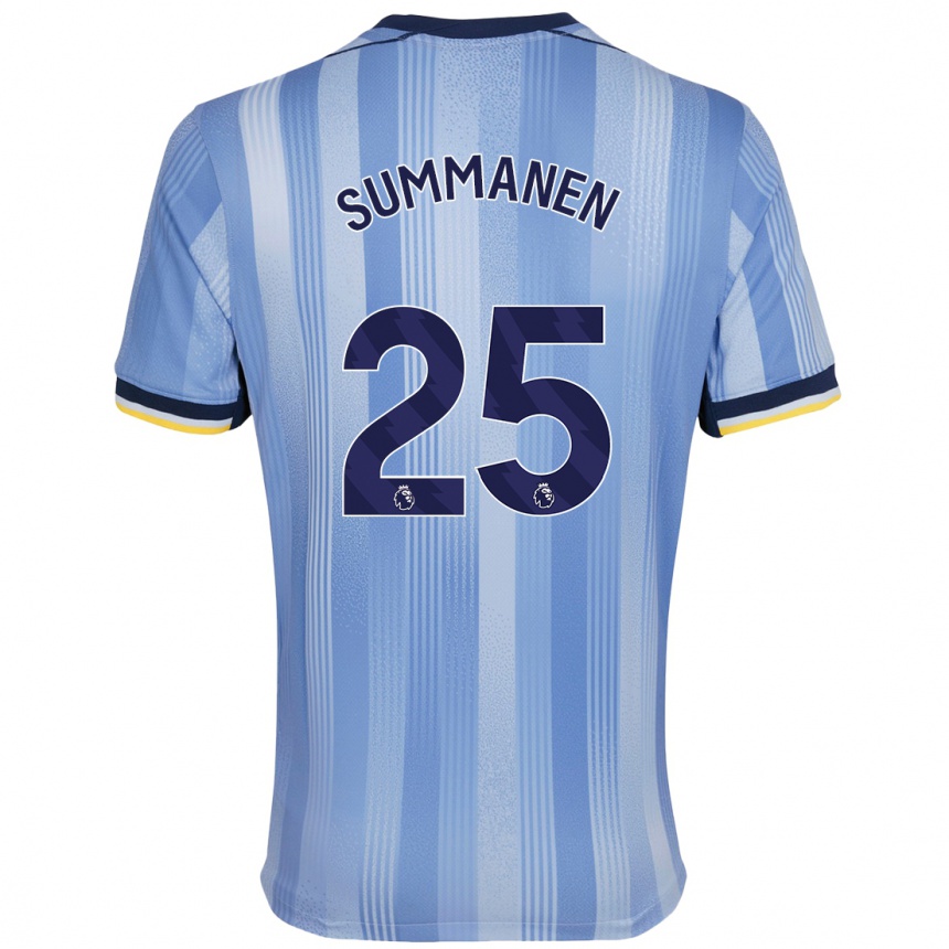 Kids Football Eveliina Summanen #25 Light Blue Away Jersey 2024/25 T-Shirt Za