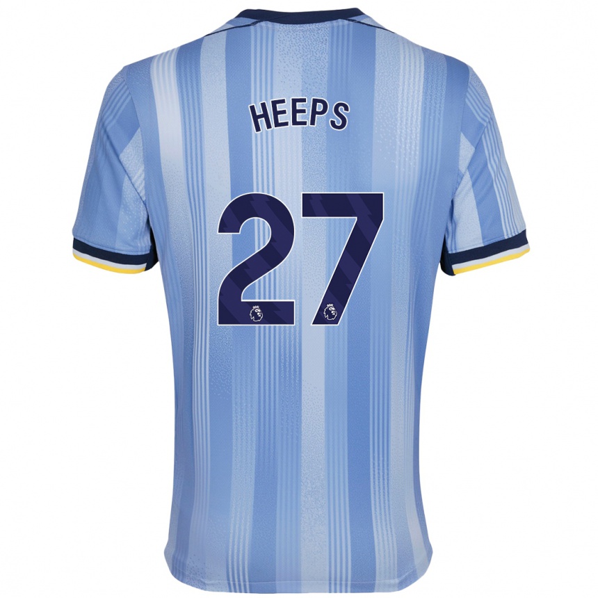 Kids Football Eleanor Heeps #27 Light Blue Away Jersey 2024/25 T-Shirt Za