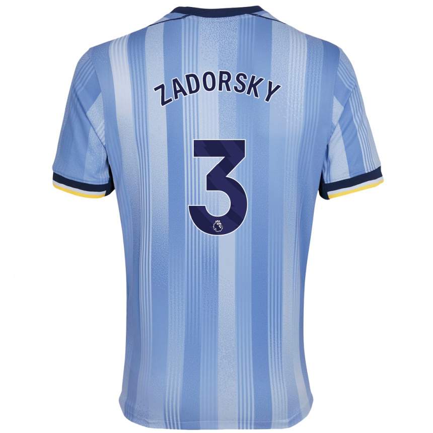 Kids Football Shelina Zadorsky #3 Light Blue Away Jersey 2024/25 T-Shirt Za