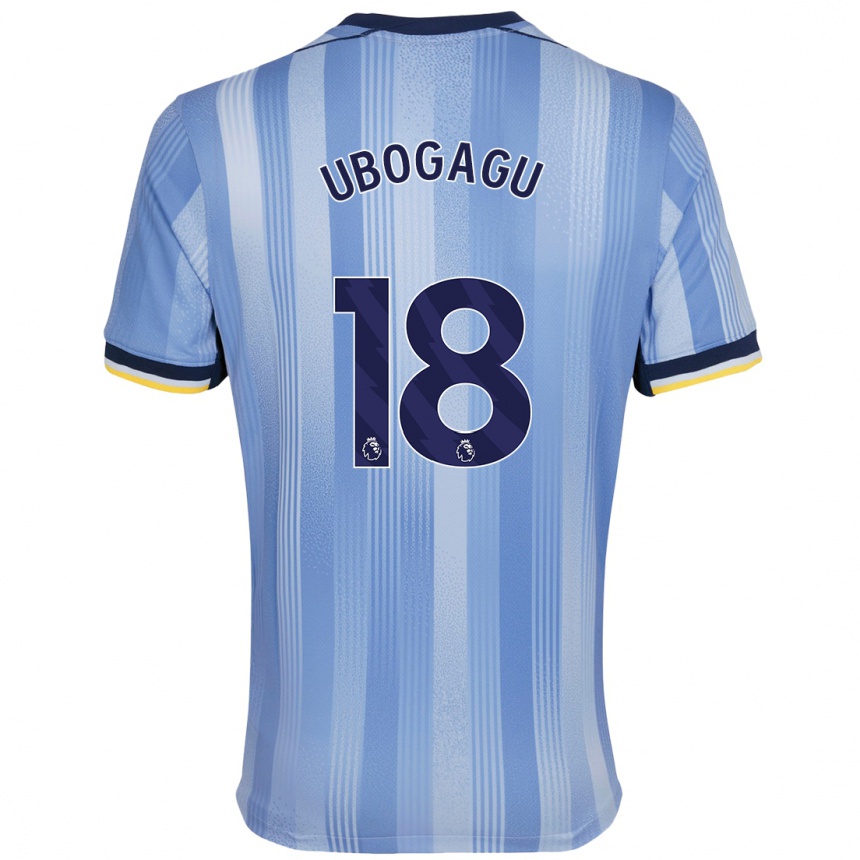 Kids Football Chioma Ubogagu #18 Light Blue Away Jersey 2024/25 T-Shirt Za