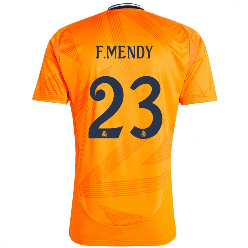 Kids Football Ferland Mendy #23 Orange Away Jersey 2024/25 T-Shirt Za