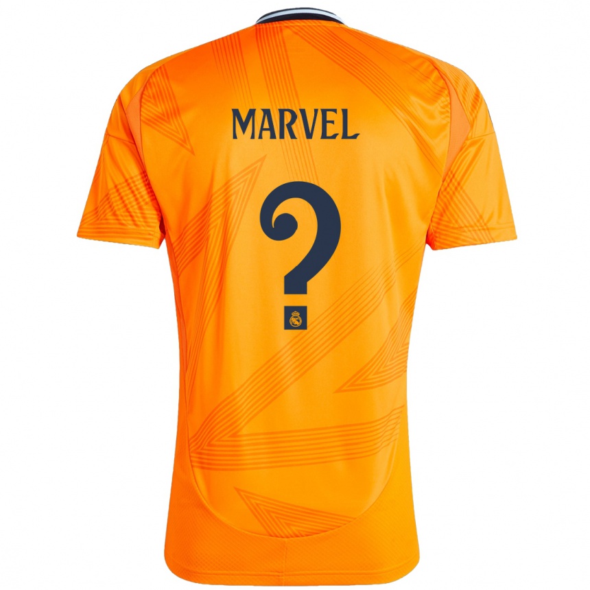 Kids Football Marvel #0 Orange Away Jersey 2024/25 T-Shirt Za