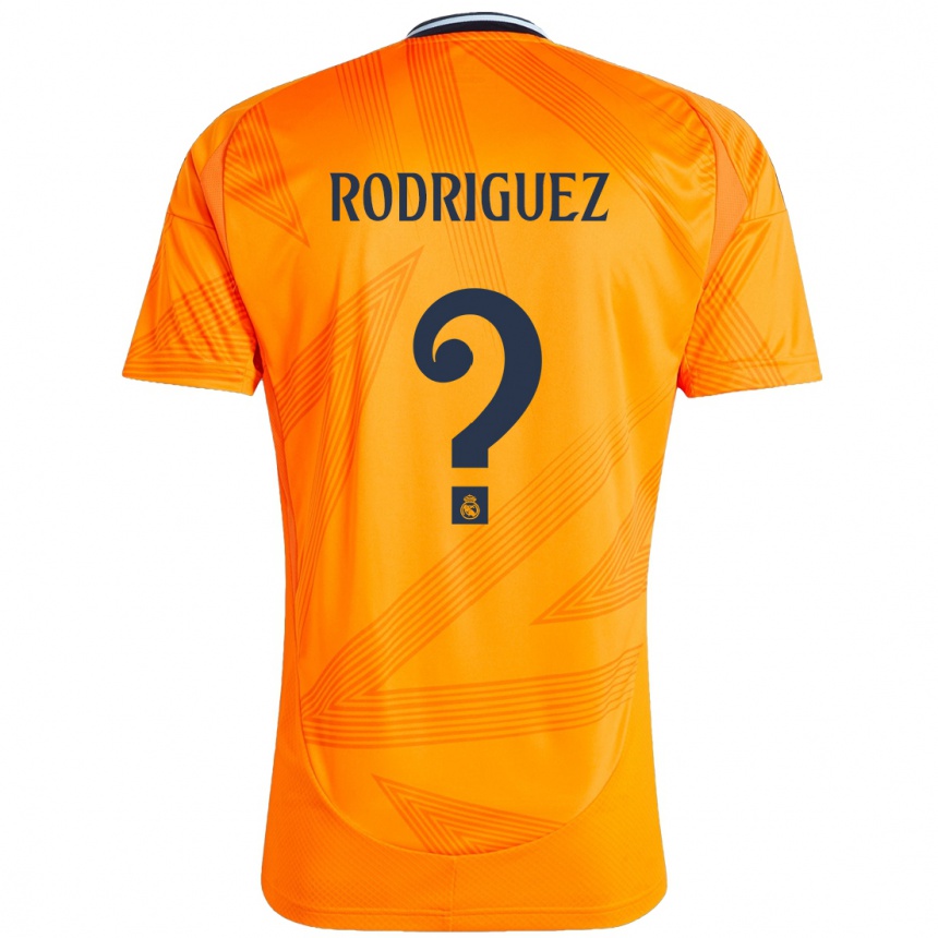 Kids Football Alvaro Rodriguez #0 Orange Away Jersey 2024/25 T-Shirt Za