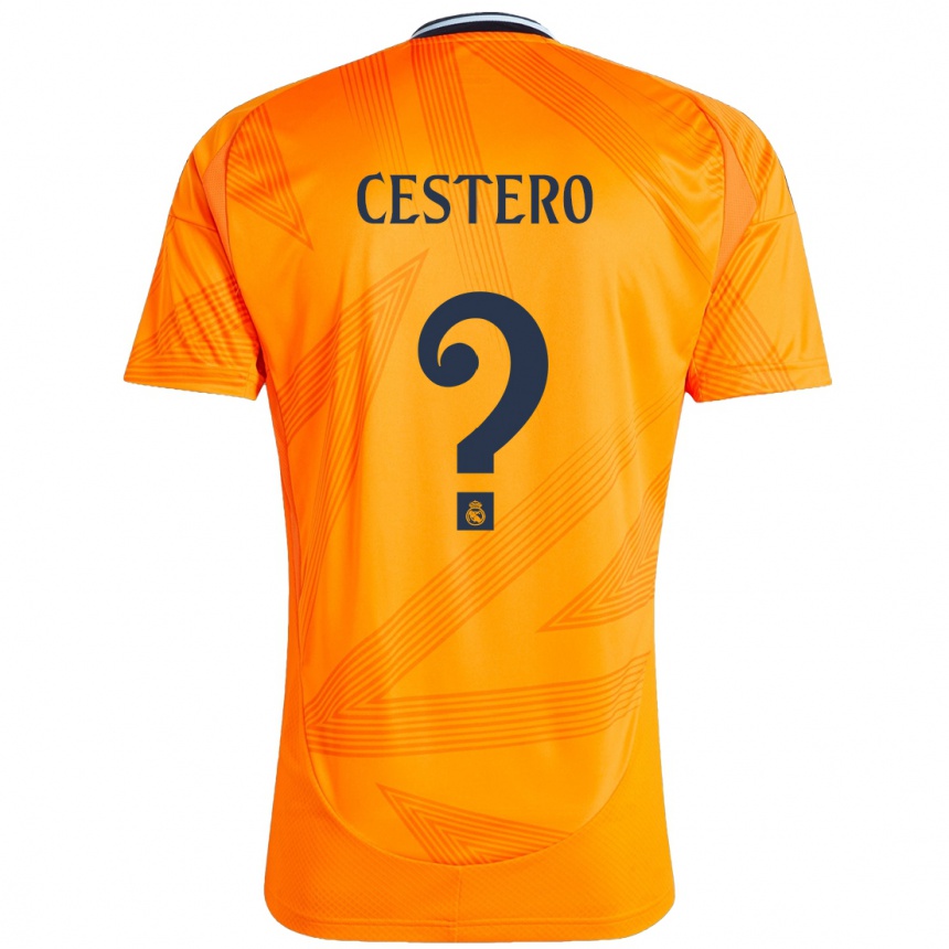 Kids Football Jorge Cestero #0 Orange Away Jersey 2024/25 T-Shirt Za