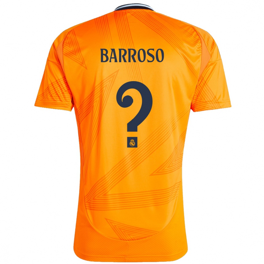 Kids Football Jaime Barroso #0 Orange Away Jersey 2024/25 T-Shirt Za