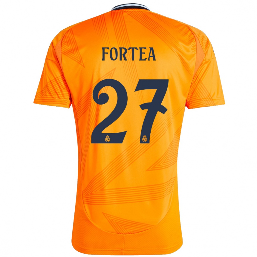 Kids Football Jesús Fortea #27 Orange Away Jersey 2024/25 T-Shirt Za