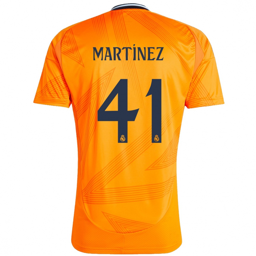 Kids Football Joan Martínez #41 Orange Away Jersey 2024/25 T-Shirt Za