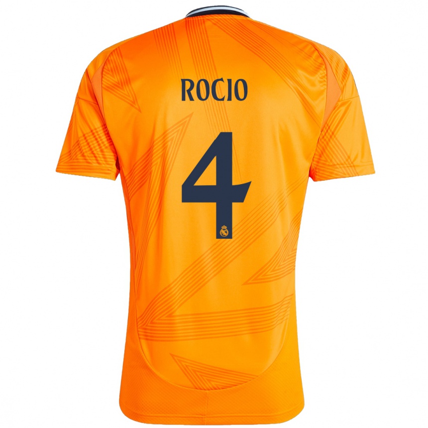 Kids Football Rocio Galvez #4 Orange Away Jersey 2024/25 T-Shirt Za