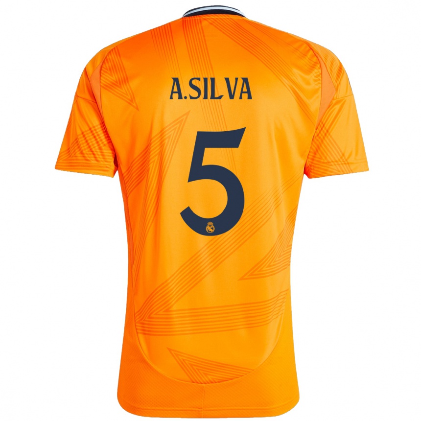 Kids Football Antonia Silva #5 Orange Away Jersey 2024/25 T-Shirt Za