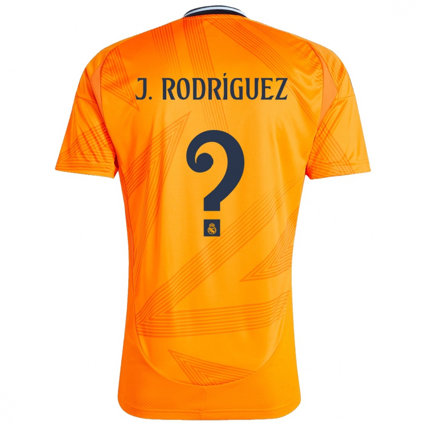 Kids Football Juan Rodríguez #0 Orange Away Jersey 2024/25 T-Shirt Za