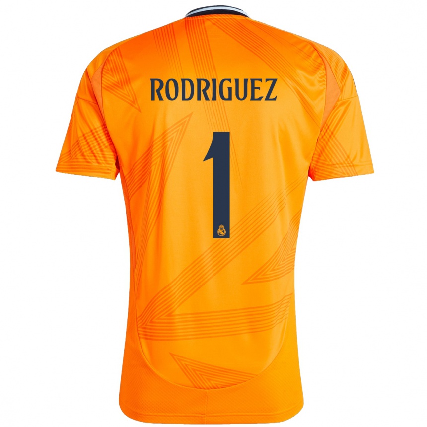 Kids Football Misa Rodriguez #1 Orange Away Jersey 2024/25 T-Shirt Za