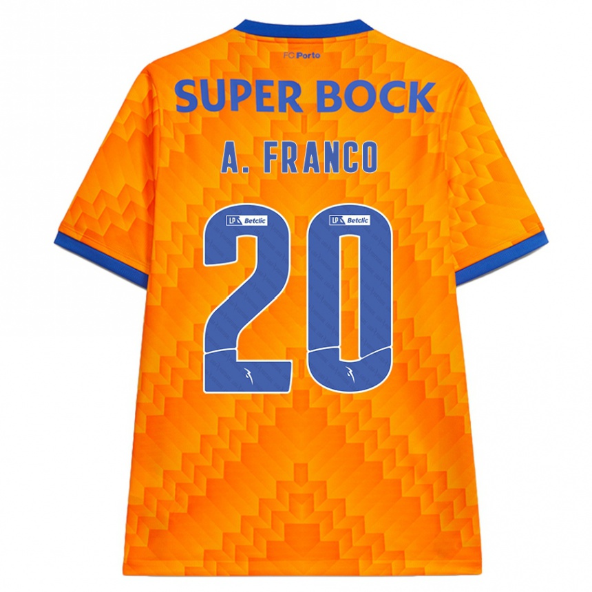 Kids Football André Franco #20 Orange Away Jersey 2024/25 T-Shirt Za