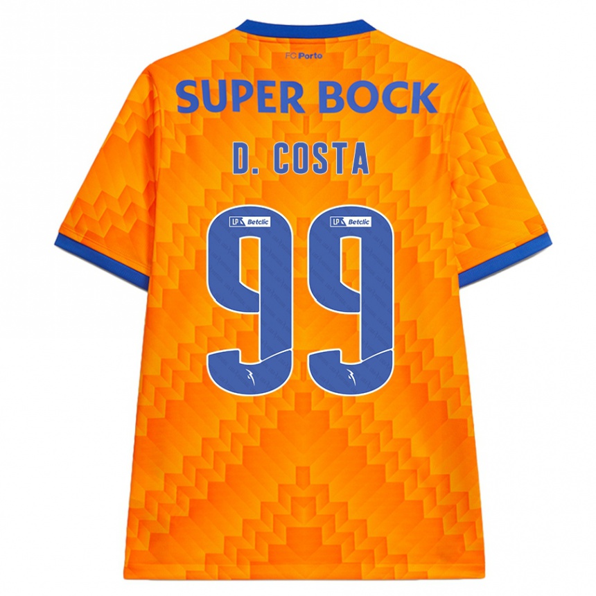 Kids Football Diogo Costa #99 Orange Away Jersey 2024/25 T-Shirt Za