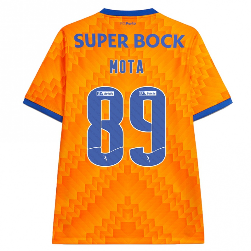 Kids Football Luís Mota #89 Orange Away Jersey 2024/25 T-Shirt Za