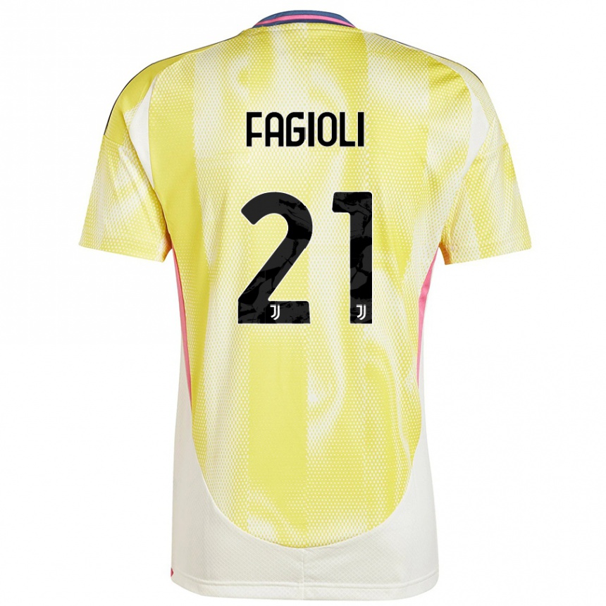 Kids Football Nicolo Fagioli #21 Solar Yellow Away Jersey 2024/25 T-Shirt Za