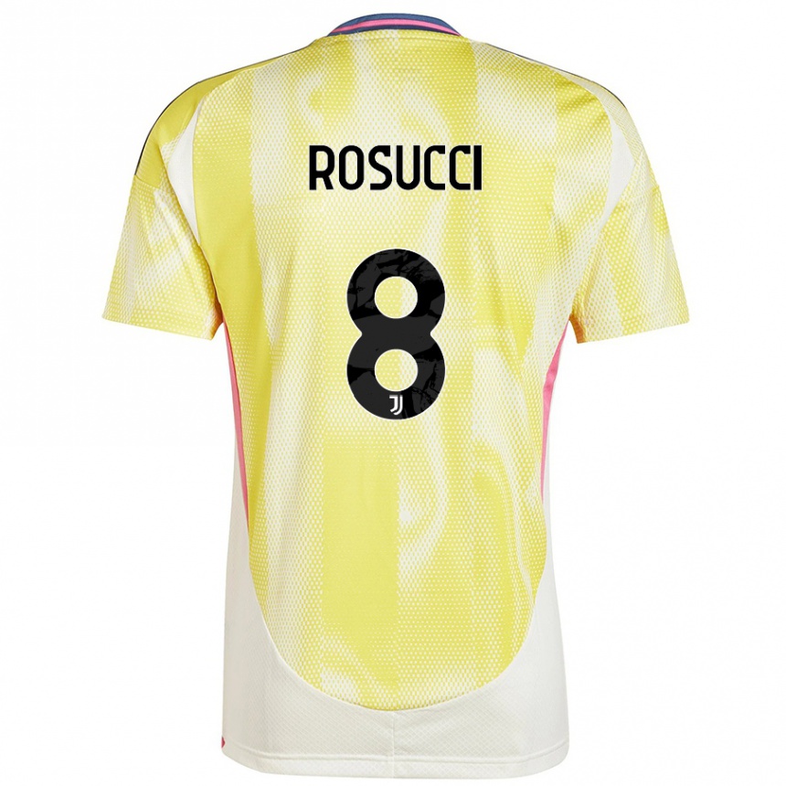 Kids Football Martina Rosucci #8 Solar Yellow Away Jersey 2024/25 T-Shirt Za