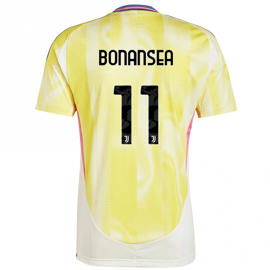 Kids Football Barbara Bonansea #11 Solar Yellow Away Jersey 2024/25 T-Shirt Za