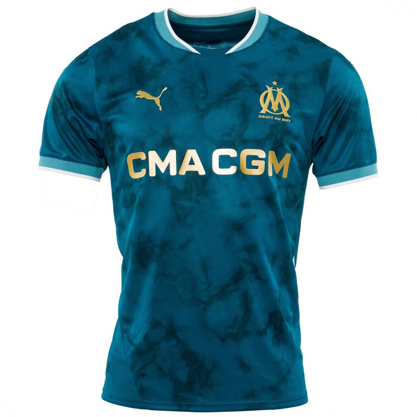 Kids Football Maeva Salomon #9 Turquoise Blue Away Jersey 2024/25 T-Shirt Za