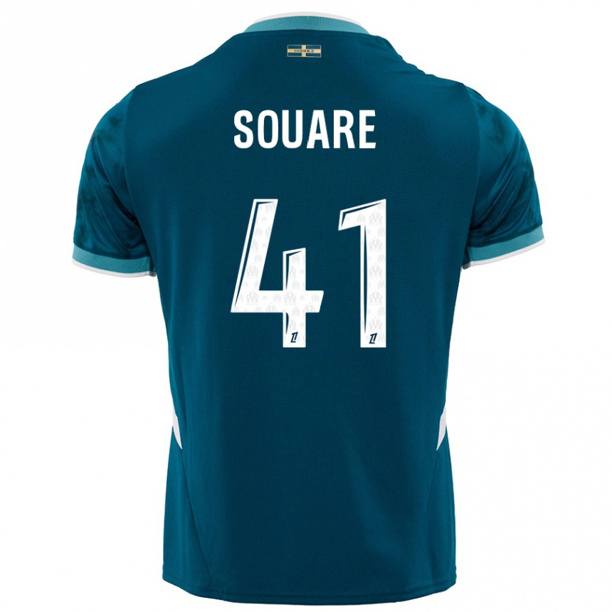 Kids Football Cheick Souare #41 Turquoise Blue Away Jersey 2024/25 T-Shirt Za