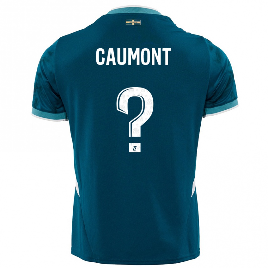 Kids Football Enzo Caumont #0 Turquoise Blue Away Jersey 2024/25 T-Shirt Za