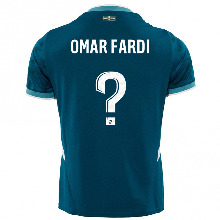 Kids Football El Omar Fardi #0 Turquoise Blue Away Jersey 2024/25 T-Shirt Za