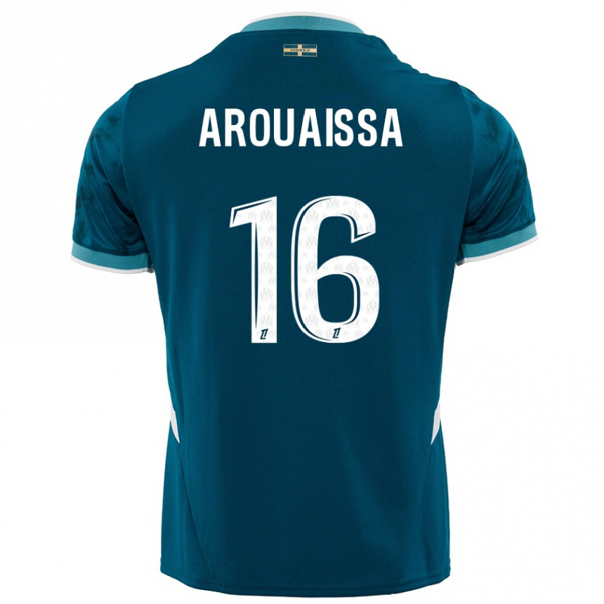 Kids Football Ines Arouaissa #16 Turquoise Blue Away Jersey 2024/25 T-Shirt Za