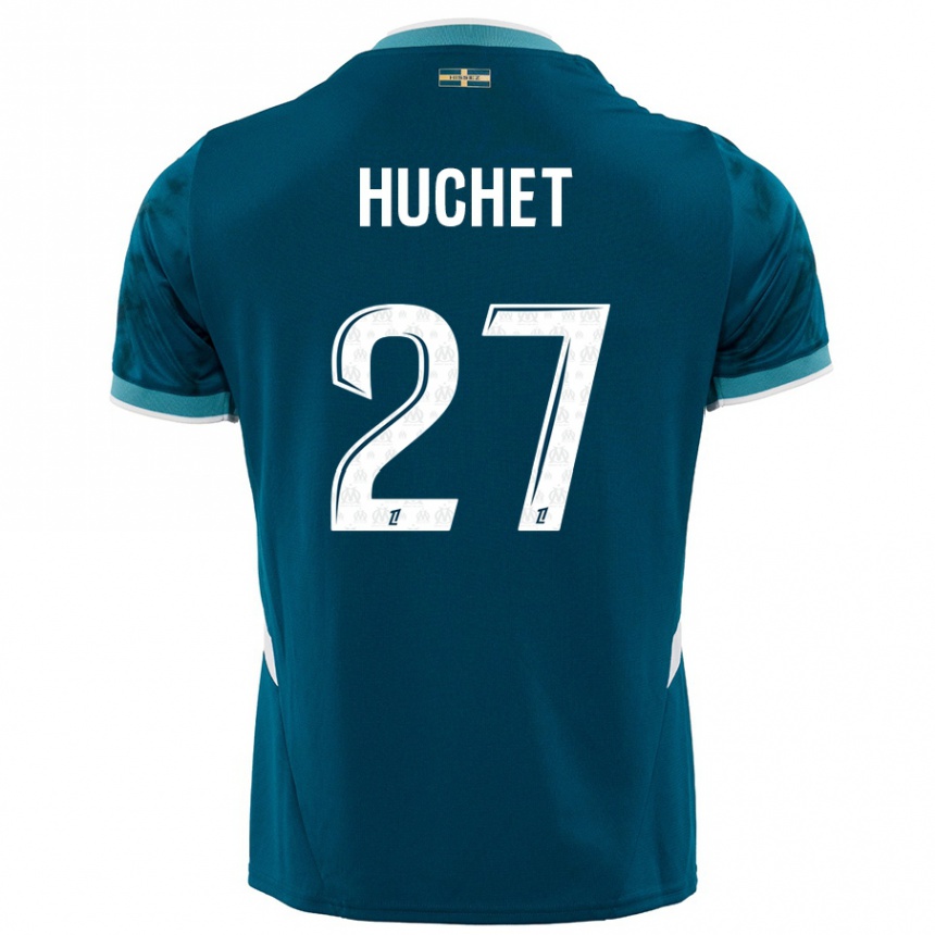 Kids Football Sarah Huchet #27 Turquoise Blue Away Jersey 2024/25 T-Shirt Za