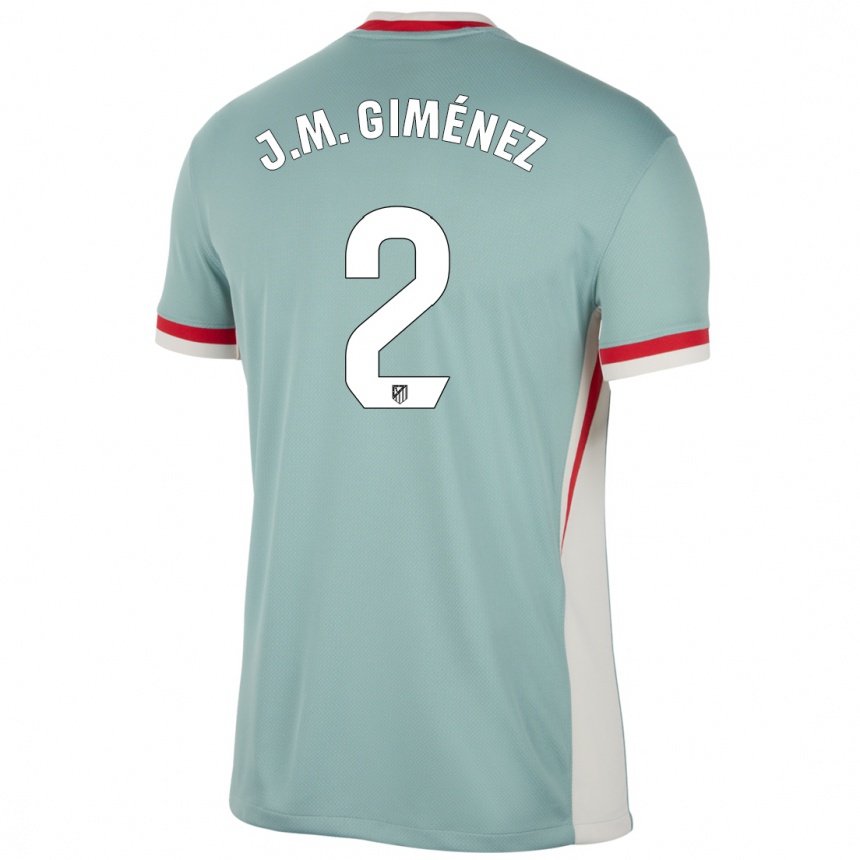 Kids Football Jose Maria Gimenez #2 Light Beige Blue Away Jersey 2024/25 T-Shirt Za