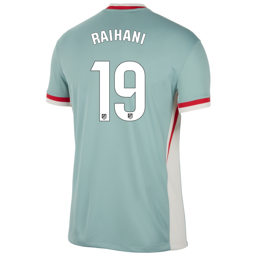 Kids Football Abde Raihani #19 Light Beige Blue Away Jersey 2024/25 T-Shirt Za