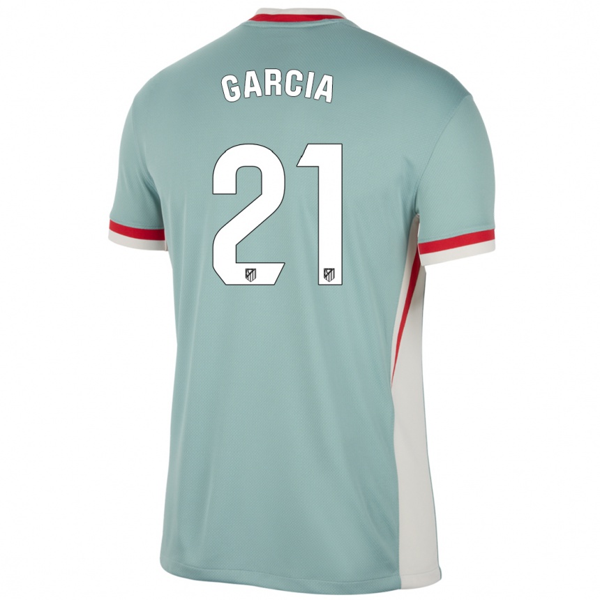 Kids Football Sheila Garcia #21 Light Beige Blue Away Jersey 2024/25 T-Shirt Za