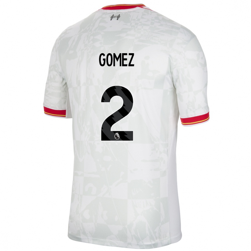 Kids Football Joe Gomez #2 White Red Black Third Jersey 2024/25 T-Shirt Za