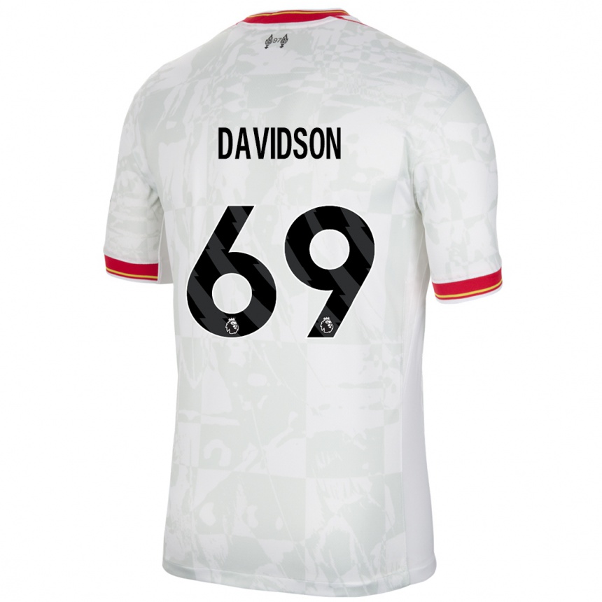 Kids Football Josh Davidson #69 White Red Black Third Jersey 2024/25 T-Shirt Za