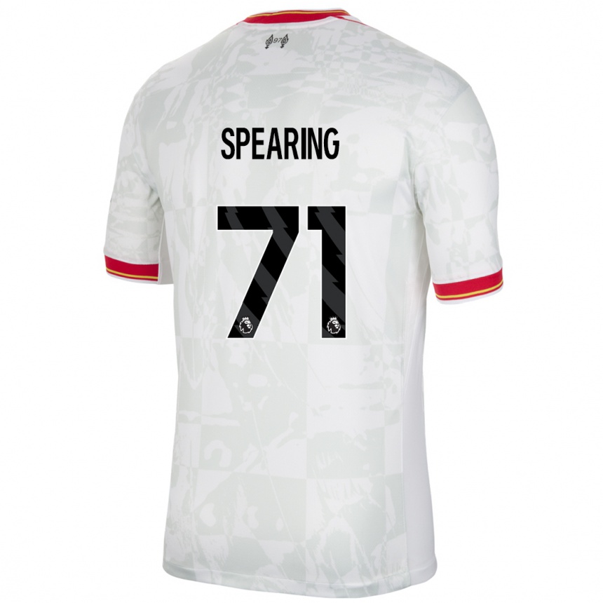 Kids Football Jay Spearing #71 White Red Black Third Jersey 2024/25 T-Shirt Za