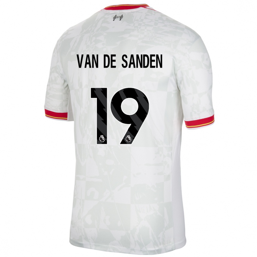 Kids Football Shanice Van De Sanden #19 White Red Black Third Jersey 2024/25 T-Shirt Za