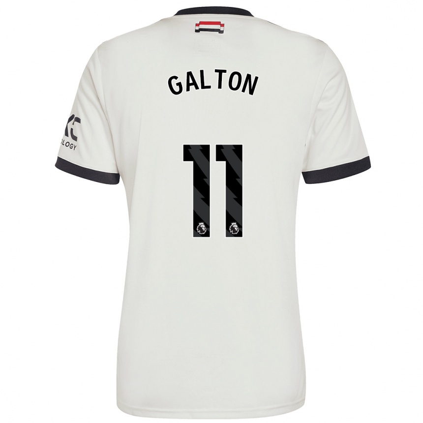 Kids Football Leah Galton #11 Off White Third Jersey 2024/25 T-Shirt Za