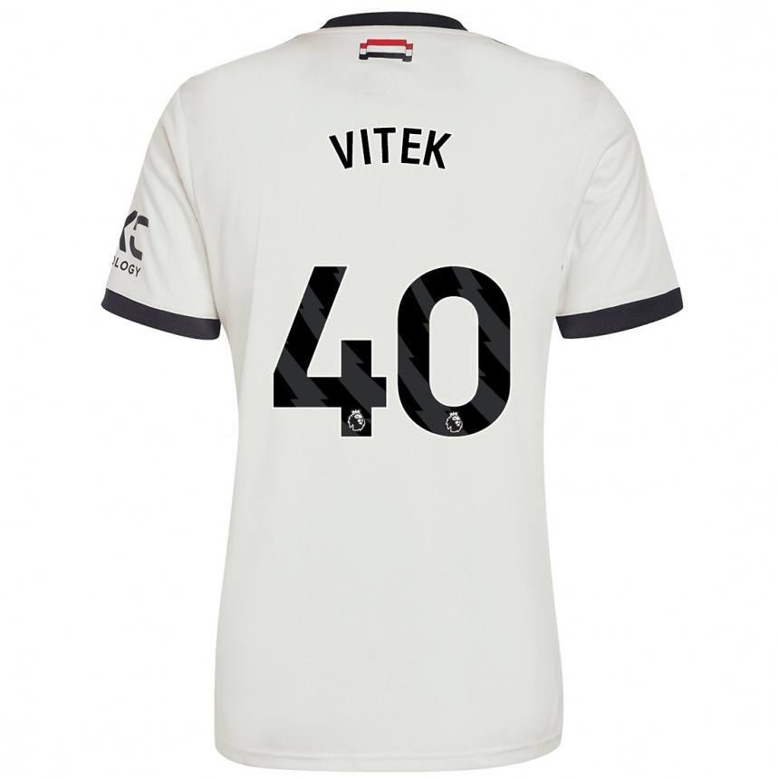 Kids Football Radek Vitek #40 Off White Third Jersey 2024/25 T-Shirt Za