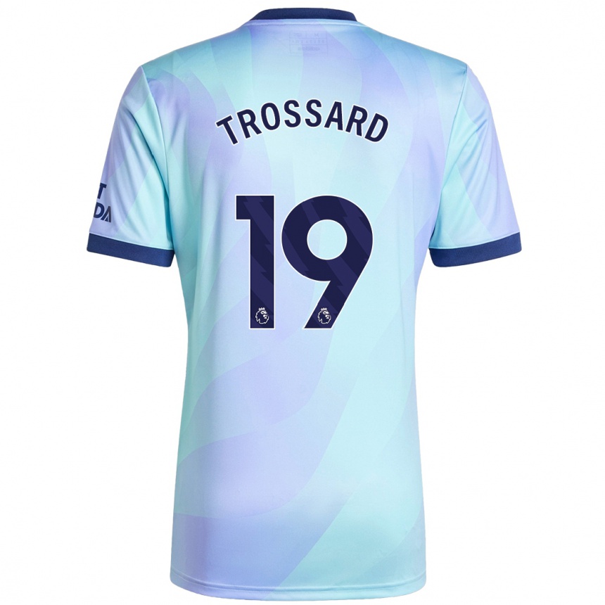 Kids Football Leandro Trossard #19 Aqua Third Jersey 2024/25 T-Shirt Za