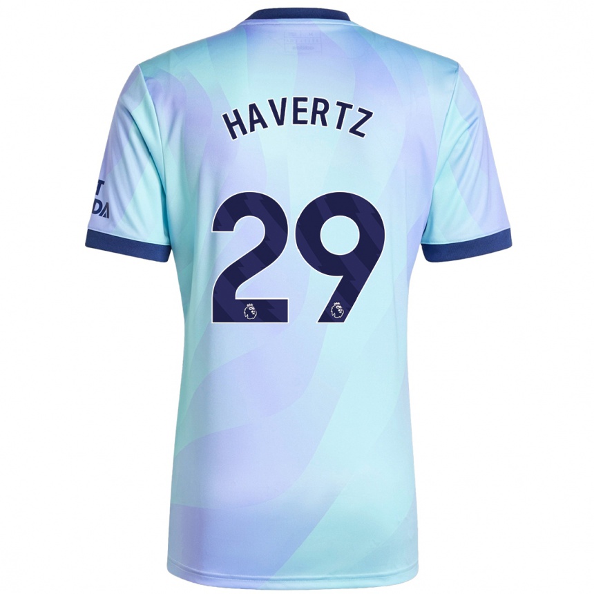 Kids Football Kai Havertz #29 Aqua Third Jersey 2024/25 T-Shirt Za